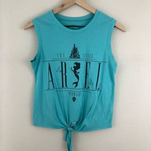 The Little Mermaid Tie Front Turquoise Tank Top